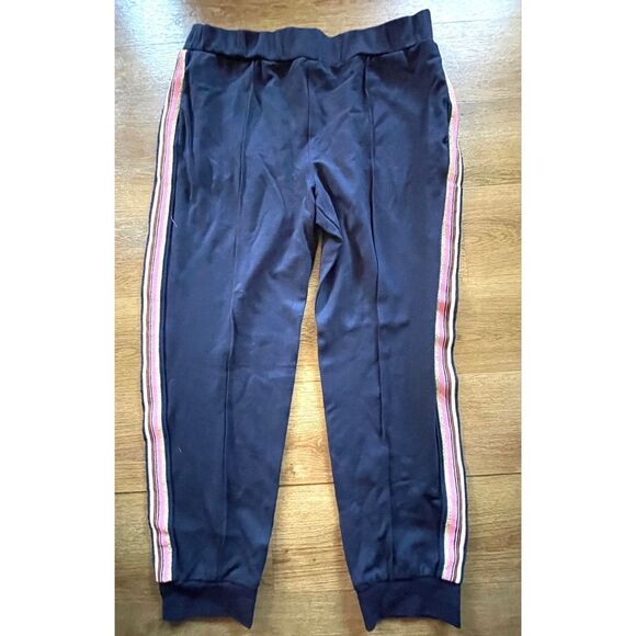 Trina Turk Women's Rainbow Stripe Activewear Sweatpants Jogger Pants Blue SZ LRG - Picture 1 of 6